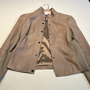 PER SE BY CARLISLE NY LEATHER BOMBER JACKET WM